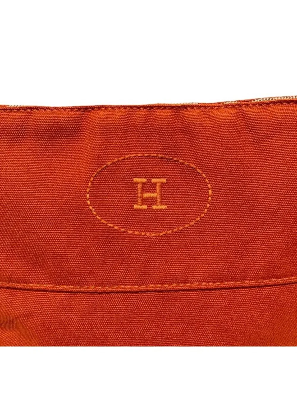 Hermes Canvas Bolide Pouch 31 Orange